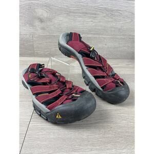 Keen Sandals Maroon Water Proof Aqua Footbed Shoes Women’s Sz 9.5